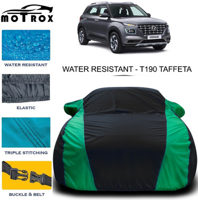 MoTRoX Car Cover For Hyundai Venue (With Mirror Pockets)(Green)