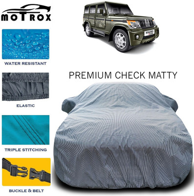MoTRoX Car Cover For Mahindra Bolero (With Mirror Pockets)(Grey)