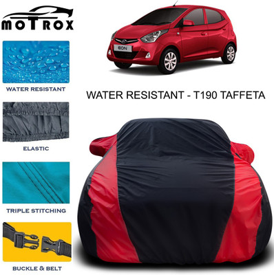 MoTRoX Car Cover For Hyundai Eon (With Mirror Pockets)(Red)