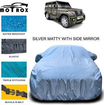 MoTRoX Car Cover For Mahindra Bolero (With Mirror Pockets)(Silver)