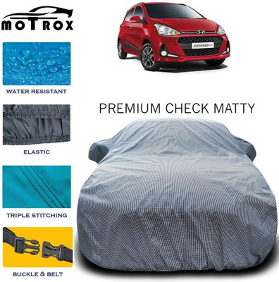 MoTRoX Car Cover For Hyundai Grand i10 (With Mirror Pockets)(Grey)