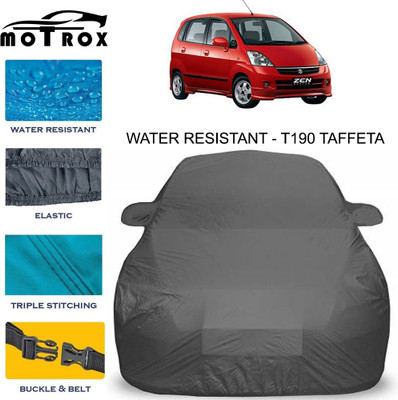 MoTRoX Car Cover For Maruti Suzuki Zen (With Mirror Pockets)(Grey)