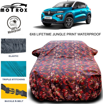 MoTRoX Car Cover For Renault Kwid (With Mirror Pockets)(Green)
