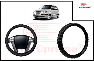 Auto Oprema Steering Cover For Hyundai Santro Xing(Black, Leatherite)