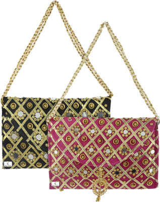 KUBER INDUSTRIES Party Multicolor  Clutch