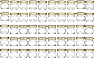 ForestFuse Glass Utility Container  - 30 ml(Pack of 50, Gold)