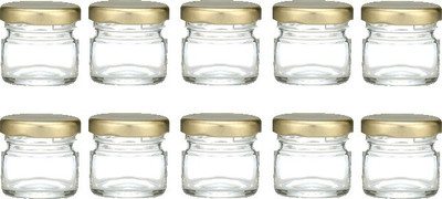 ForestFuse Glass Utility Container  - 30 ml(Pack of 10, Gold)