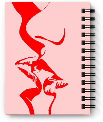 DI-KRAFT Handcrafted Cardbord Diary A5 Diary Unruled 160 Pages(Pink and Red)