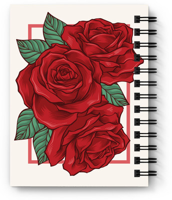 DI-KRAFT Handcrafted Cardbord Diary A5 Diary Unruled 160 Pages(Red)