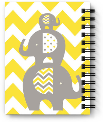 DI-KRAFT Handcrafted Cardbord Diary A5 Diary Unruled 160 Pages(Yellow)