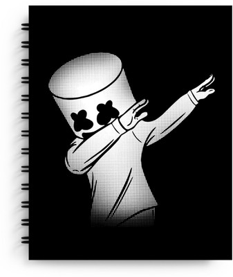 DI-KRAFT Handcrafted Cardbord Diary A5 Diary Unruled 160 Pages(Black and white)