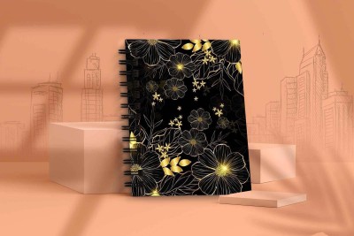 DI-KRAFT Handcrafted Cardbord Diary A5 Diary Unruled 160 Pages(Black)