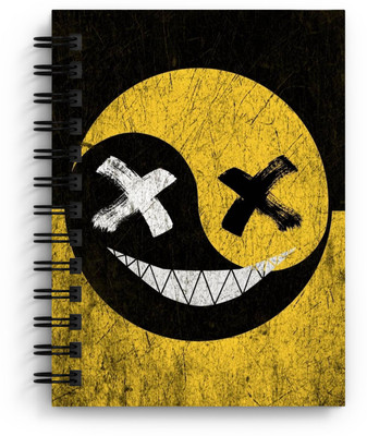 DI-KRAFT Handcrafted Cardbord Diary A5 Diary Unruled 160 Pages(Black and Yellow)