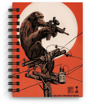 DI-KRAFT Handcrafted Cardbord Diary A5 Diary Unruled 160 Pages(Brown and Red)