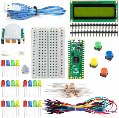 TRUSTECH Raspberry Pi Pico (RP2040) Starter Kit for Raspberry Pi Pico microcontroller Development Board (Raspberry Pi Pico Motherboard) Electronic Components Electronic Hobby Kit TRUSTECH Raspberry Pi Pico (RP2040) Starter Kit for Raspberry Pi Pico microcontroller Development Board (Raspberry Pi Pico Motherboard) Electronic Components Electronic Hobby Kit