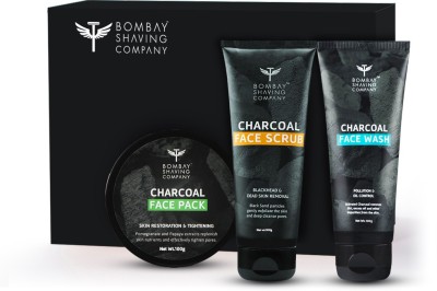 BOMBAY SHAVING COMPANY Deep Cleansing Charcoal Kit With Charcoal Face Wash, Face Scrub & Face Pack(3 x 100 g)