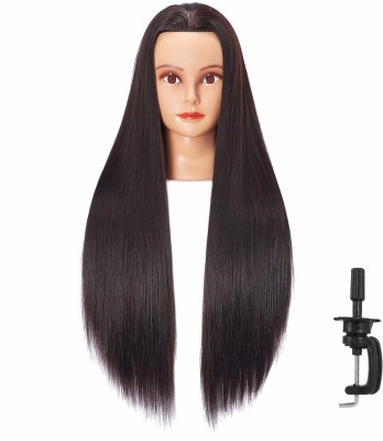 Blushia 26-28'' Mannequin Head Synthetic Fiber Long  Styling Training Head Dolls Hair Extension