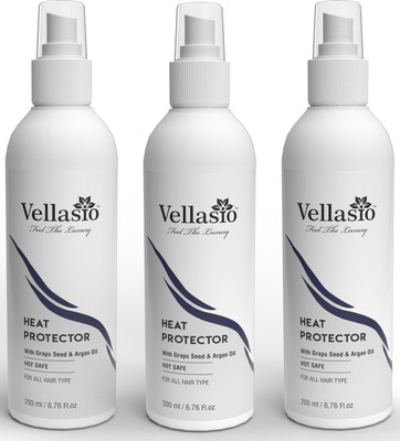 vellasio premium Heat Protector with Heat protection Spray With Graps Seed And Argan oil Hair Spray pack of 3 Hair Spray(600 ml)
