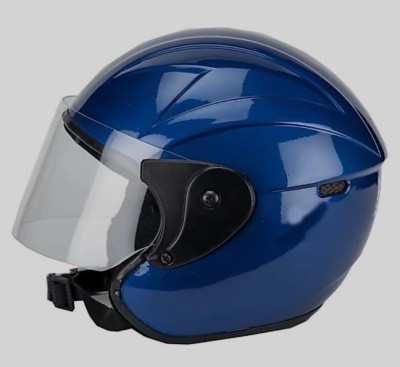 players Neno Sport ISI Certified Open Face Helmet Motorbike Helmet(Blue)