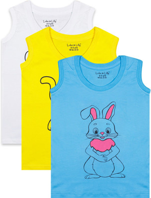 Luke and Lilly Boys Graphic Print Cotton Blend Regular T Shirt(Multicolor, Pack of 3)