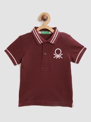 30895ECOMI_TP5_XX Boys Solid Pure Cotton Regular T Shirt(Maroon, Pack of 1)