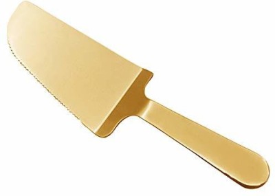 Crazo Fashion Gold Pizza Shovel Spatula, Food Grade Stainless Steel Cake Cutter, All in One Server with Serrated Cutting Edge, Great for Wedding, Birthday & Special Event (Pack of 1) Rocker Pizza Cutter(Steel)
