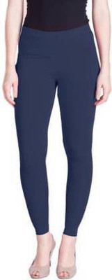 LUX LYRA Ankle Length  Ethnic Wear Legging(Dark Blue, Solid)
