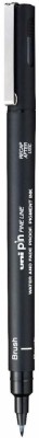 uni-ball BRBK3 PIN-200 Fine Line Brush(Set of 3, Black)