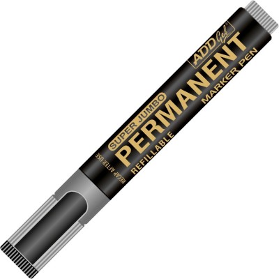 Add Gel Permanent Marker Set of 10 Markers Pens (BLACK)(Set of 20, Black)