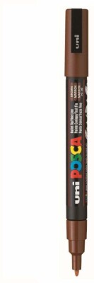 uni-ball C3MBR3 Posca 3M 0.9-1.3 mm Bullet Shaped Marker Pen(Set of 3, Brown)