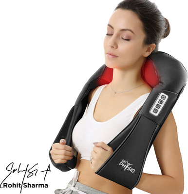 DR PHYSIO (USA) Electric HEAT Shiatsu Massager Machine Body Massagers ( For Cervical Neck Shoulder & Back Pain Relief ) Massager(Black)