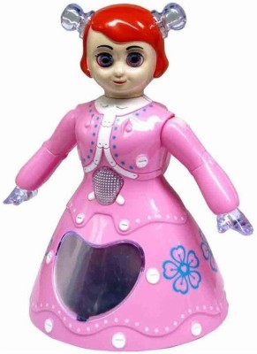 Sani International Toy Mall 3D Light Musical Dancing Princess Doll Toy for Kids for baby girls(Pink)