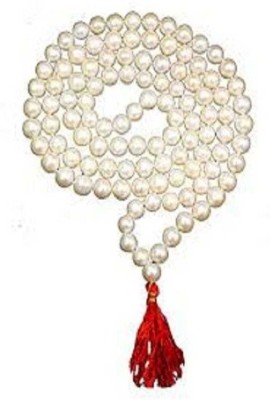 Jaipur Gemstone Pearl Mala Beads (Moti) South Sea Original Certified Astrological Purpose and fashionable for Unisex Pearl Stone Chain