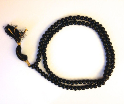RATAN BAZAAR Black Hakik Mala Natural Agate Beads Certified Astrological and Fashionable for Unisex Agate Stone Chain