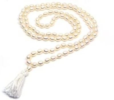 KUNDLI GEMS Moti Mala Natural South Sea Pearl Certified Astrological Purpose and fashionable for Unisex Pearl Stone Chain