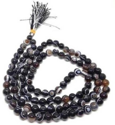 RATAN BAZAAR Hakik Beads Mala Natural Beads Certified Astrological Purpose and Fashionable for Unisex Agate Stone Chain