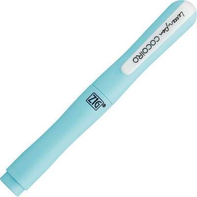 Zig Letter Pen COCOIRO Body DUCKEGG BLUE & ZIG Letter Pen COCOIRO Refill Ball 0.5 BLACK Ball Pen(Ink Color - Blue)