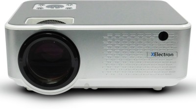 XElectron C9 Real HD 720p (1080p Support) | 3800 Lumen (380 ANSI) with 180 inch (4.6 m) Large Display LED Projector | VGA, AV, HDMI, USB, Audio Out Connectivity | 2021 Release (3800 lm / 1 Speaker / Remote Controller) Portable Projector(White)