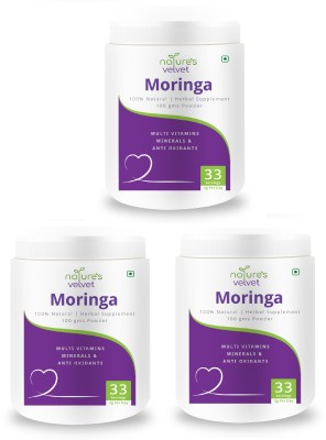 Natures Velvet Lifecare Moringa Leaf powder, 100gms - pack of 3 Plant-Based Protein(300 g, natural)