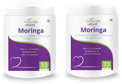 Natures Velvet Lifecare Moringa Leaf powder, 100gms - pack of 2 Plant-Based Protein(200 g, natural)