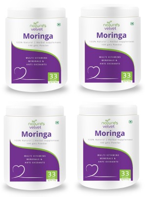 Natures Velvet Lifecare Moringa Leaf powder, 100gms - pack of 4 Plant-Based Protein(400 g, natural)