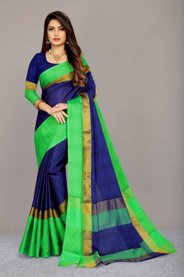 Divastri Printed Bollywood Art Silk Saree(Dark Blue)