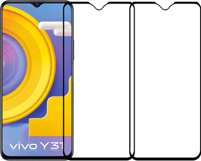Karpine Edge To Edge Tempered Glass for Vivo Y31(Pack of 2)