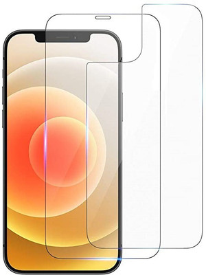 ELEF Edge To Edge Tempered Glass for Apple Iphone 12 Front Tempered Glass Back Flexible 0.3MM Trink 9H Hardness(Pack of 2)