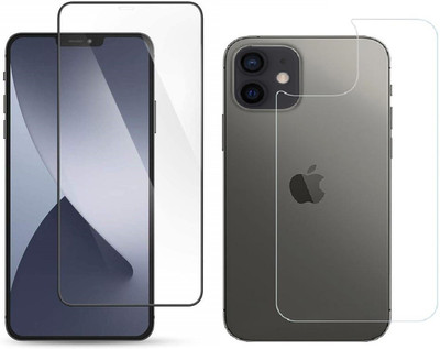 ELEF Front and Back Tempered Glass for Apple Iphone 12(Pack of 2)