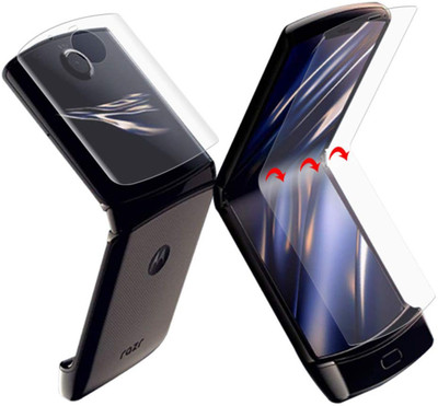 Case Creation Front and Back Screen Guard for Motorola Razr 2020(Pack of 2)