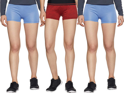 SHAUN Self Design Women Multicolor Hotpants