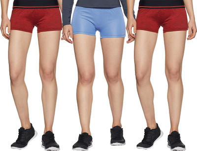 SHAUN Self Design Women Multicolor Hotpants