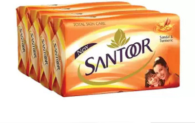 Santoor TOTAL SKIN CARE soap 100 gm pack of 4 pc(4 x 100 g)