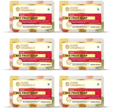 khadi ORGANIQUE Mix Fruit Soap Pack Of 6(6 x 125 g)